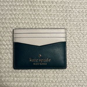 Kate Spade Staci Small Slim Card Holder Peacock Sapphire Multi